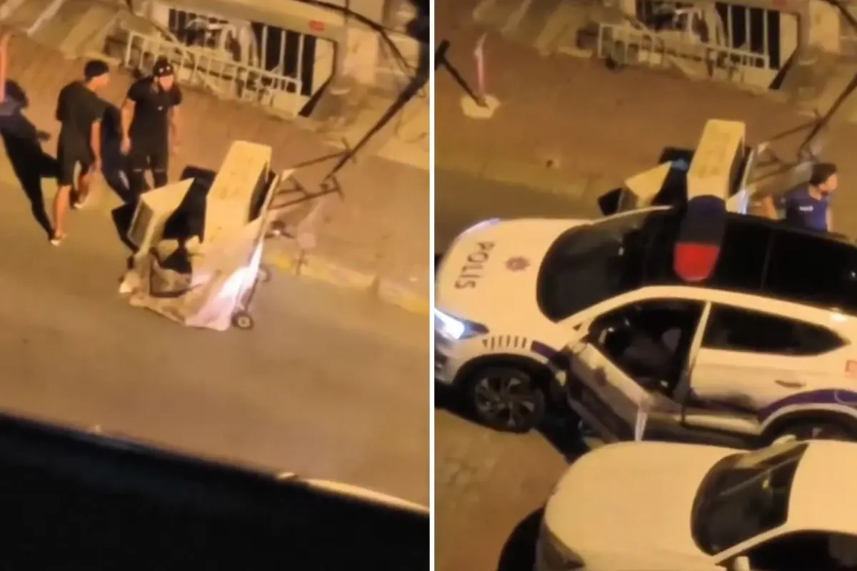 Gece yarısı yaptıkları rezilliğe bakın: Neyse ki polisler suçüstü yakaladı
