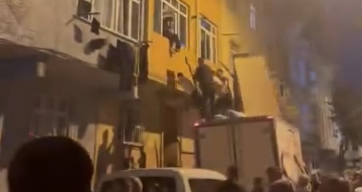 İstanbul’da 5 katlı binada yangın: 3 kişi mahsur kaldı