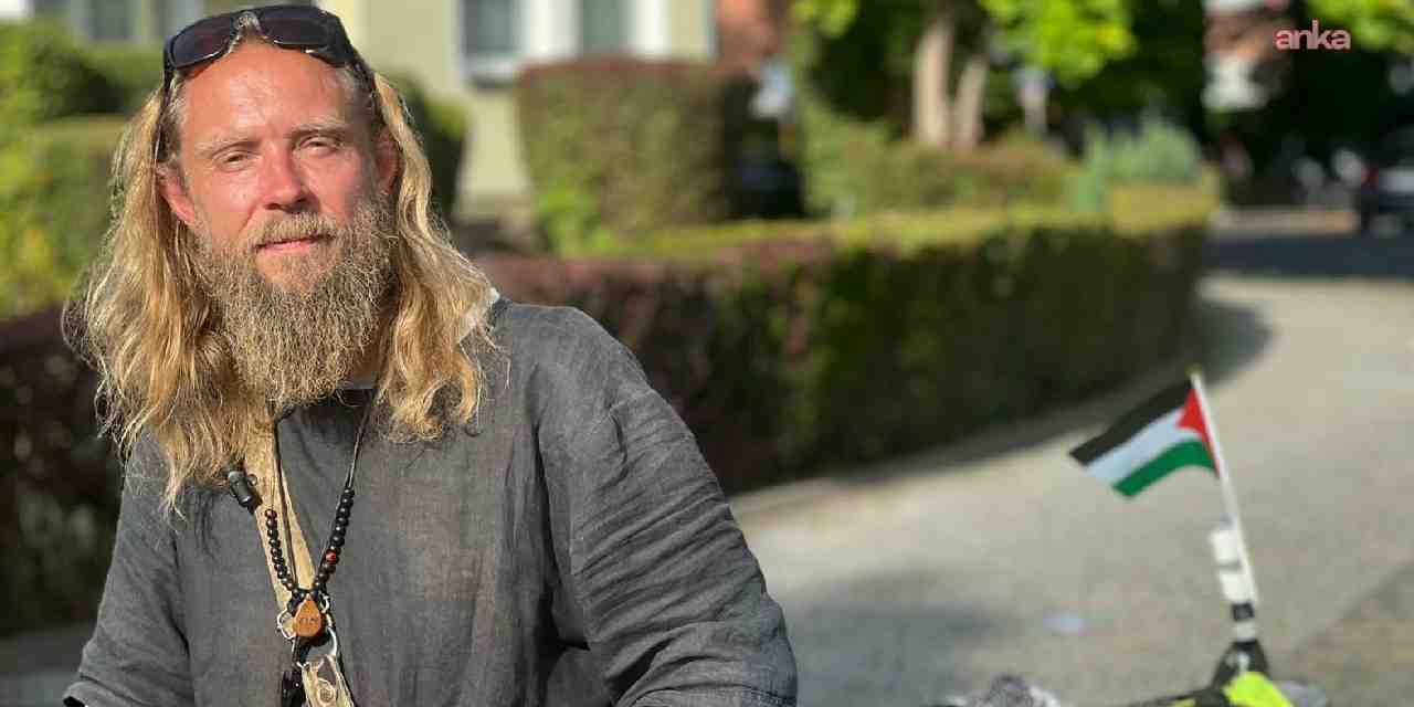 Norveçli barış gönüllüsü Gazze’ye destek için pedal çeviriyor