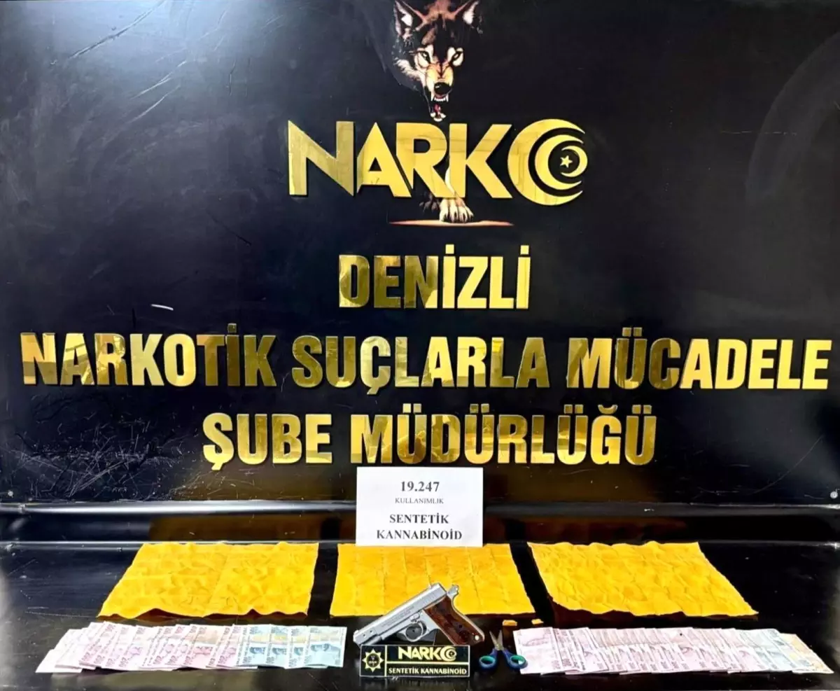 Denizli’de Uyuşturucu Operasyonunda 19 Bin Kullanımlık Madde Ele Geçirildi