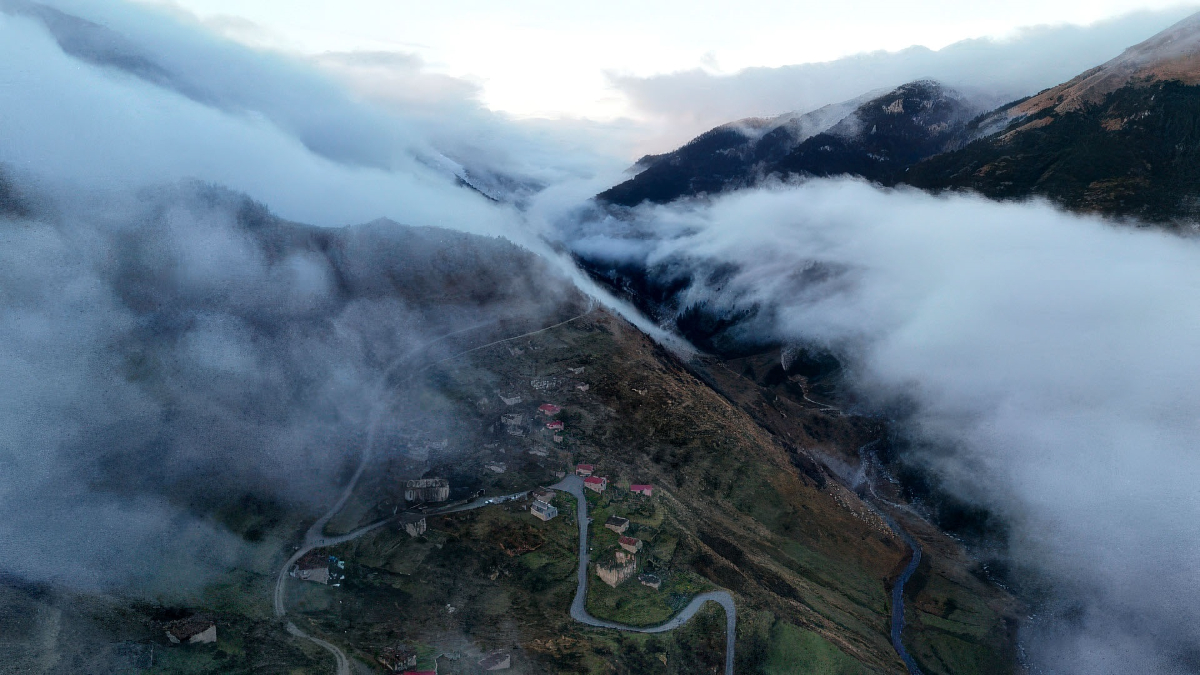 Gümüşhane Santa Harabeleri’nde sonbahara veda